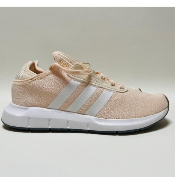 NIB ADIDAS SWIFT RUN X WOMEN’S PINK WHITE BLACK ATHLETIC SNEAKERS EVA MIDSOLE - Picture 4 of 12